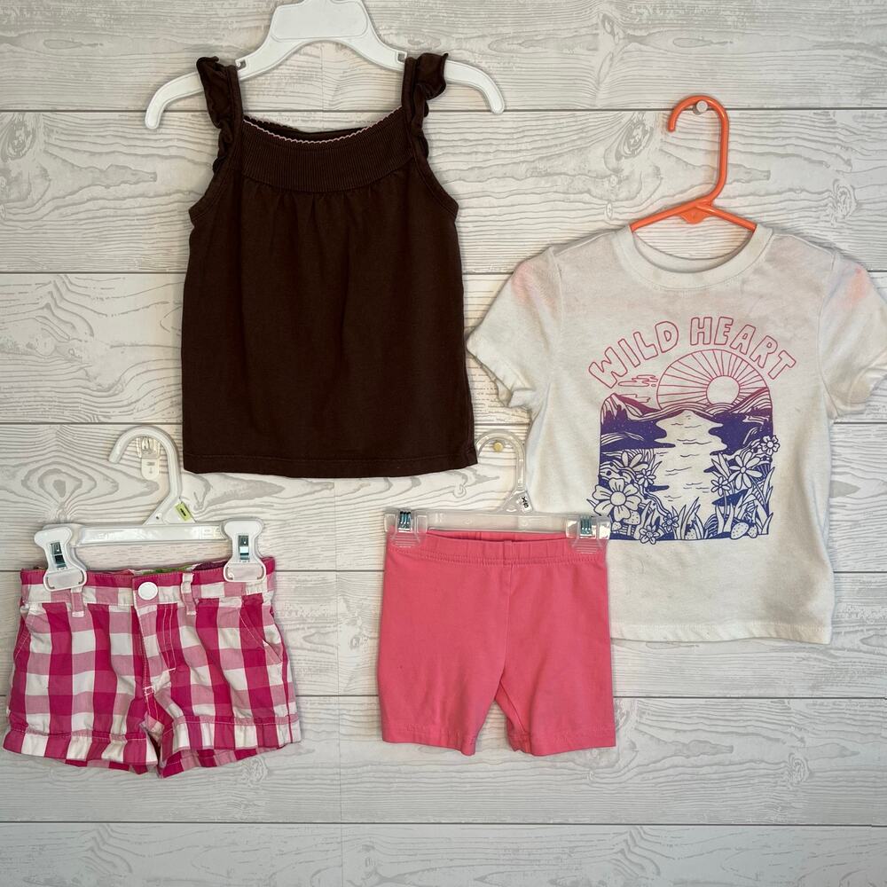 Girls’ bundle of Circo/Old Navy/Carter’s/Genuine Kids tops & shorts size 2T